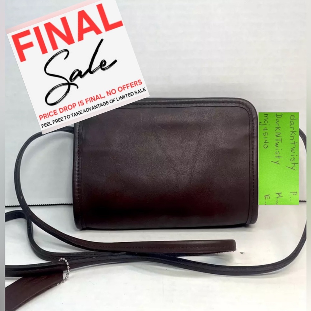 Rare Vintage Mahogany Coach Disco Crossbody Near Mint PRICE FIRM NWOT